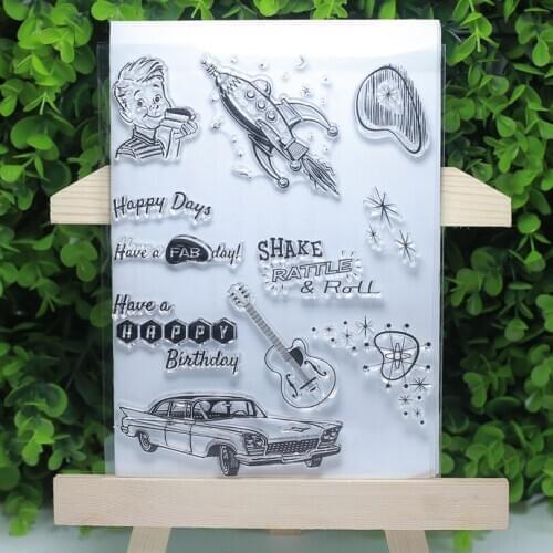 Have a FAB day shake rattle roll transparent clear stamps for Scrapbooking/Card Making/Stamp set stationery gift fun decoration