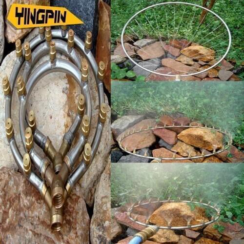 Stainless steel ring ring multi-head low pressure sprayer nozzle garden roof cooling dust removal humidification spray head