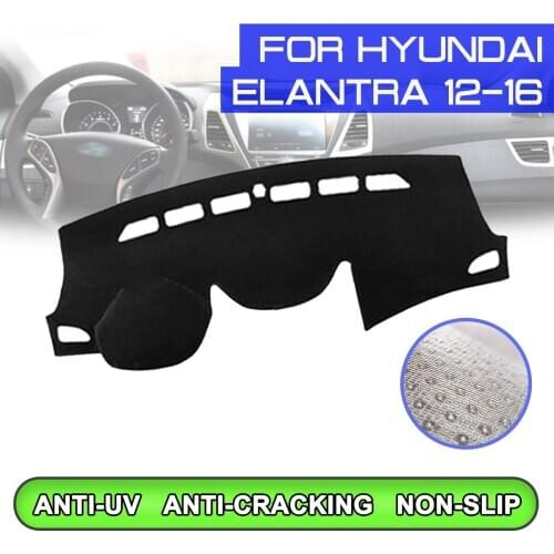 Car Dashboard Mat Anti-dirty Non-slip Dash Cover Mat UV Protection Shade for Hyundai Elantra 2012 2013 2014 2015 2016