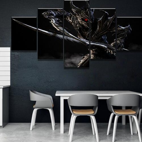 Modular 5 Piece Canvas Art Elder Scrolls V Skyrim Game Poster Paintings on Canvas Wall Art for Home Decorations Wall Decor