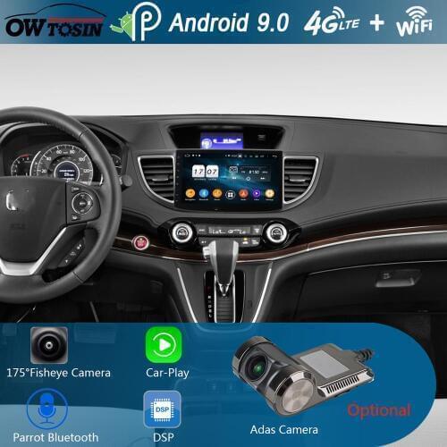 10.1" IPS 8Core 4G+64G Android 9.0 Car DVD Multimedia Player For Honda CRV CR-V 2012 2013 2014 2015 2016 GPS Radio Parrot BT