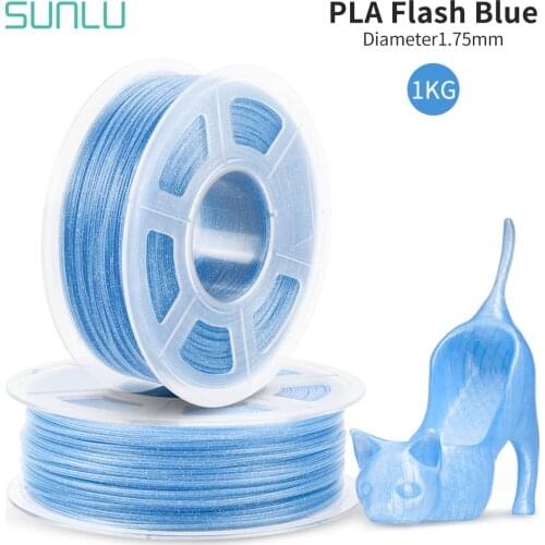 SUNLU PLA Flash Blue Filament Pla 1kg/roll 3D Printers Filaemnt Material For 3D Pen PLA Filament
