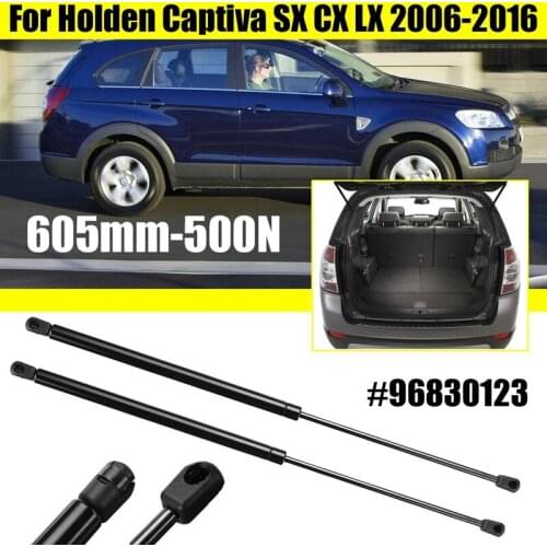 Pair Rear Door Tailgate Gas Spring Support Struts 605mm-500N Shaft for Holden Captiva SX CX LX 2006-2016 96830123
