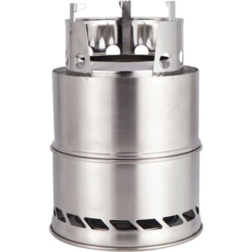 Portable Mini Camping Barbecue Stoves Outdoor Round Hotplate Furnace Wood Burner 448D