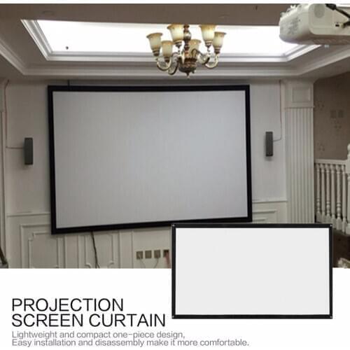 16:9 Portable Foldable Projector Screen 120 inch Wall Mounted 3D HD Projection Screen fabric Canvas For Home Cinema Theater