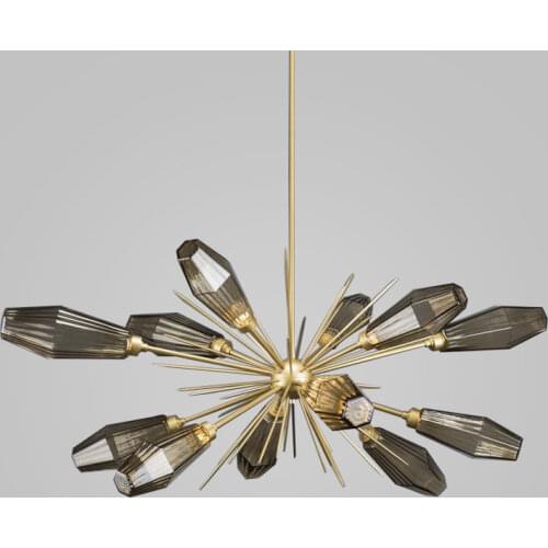 Postmodernism Luxury Iron Art Chandelier Furniture Living Room Bedroom Light Fixtures Study Lights Glass Lamp Shade Home Decor