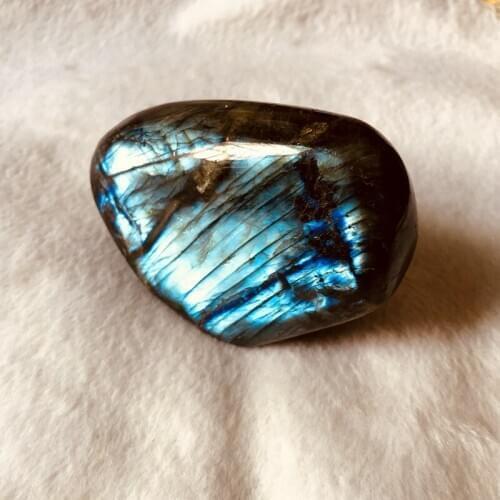 Sale 1pcs 100% Natural Flash Labradorite Stone Palm, 3"+ Irregular Shape,Gem stone Healing Stone,Each stone different,400grams
