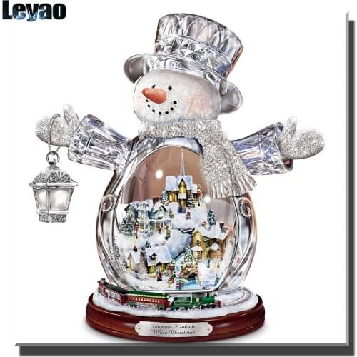 Merry Christmas Christmas View Crystal Ball Diamond Painting Decor For Home Christmas Diamond Mosaic Natal Navidad New Year 2022