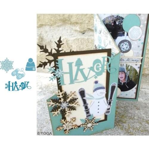 Christmas Snowflake Hat Gloves Metal Cutting Dies for Scrapbooking and Card Making Craft 2019 New die cuts