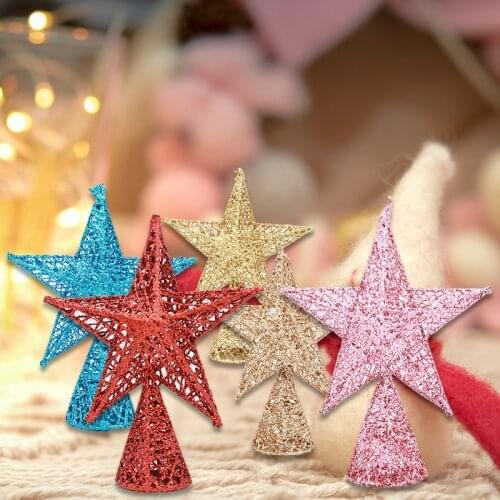 Navidad 2021 Christmas Tree Topper Star Christmas Decorations for Home Xmas Tree Top Ornaments New Year 2022 Natal Noel Decor