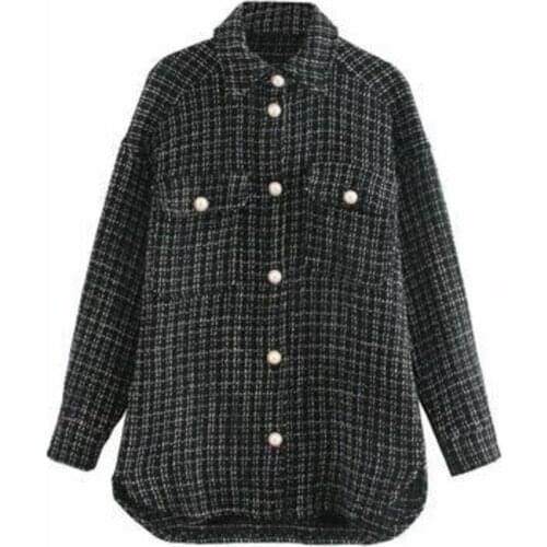 Women Vintage Oversize Plaid Shirts 2021 Spring-Autumn Chic Ladies Streetwear Loose Shirt Elegant Female Outfit Girls Fashion