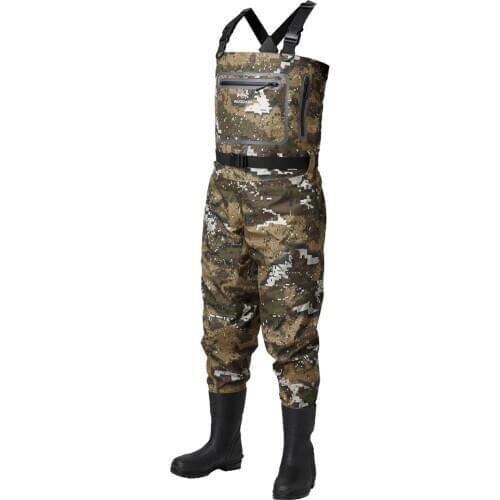 Bassdash Breathable Ultra Lightweight Veil Camo Chest Boot Foot Fishing Hunting Waders for Men in 13 Sizes
