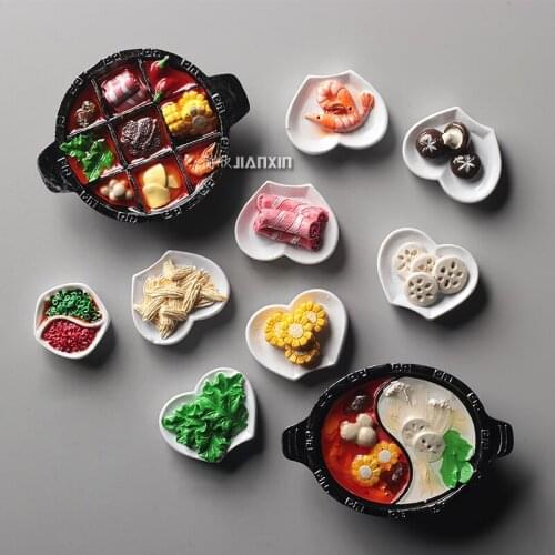 Sichuan Chongqing hot pot simulation creative food refrigerator stickers magnetic stickers refrigerator decorative