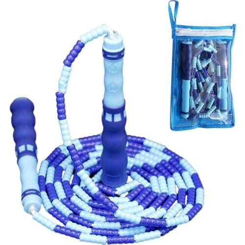 Jump Rope Adjustable Tangle-Free Segmented Soft Beaded Skipping Rope Fitness Jump Rope for Kids Adults Weight Loss Jumping Rope