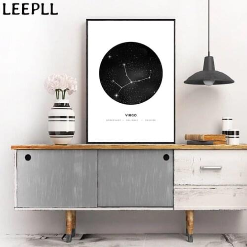 Constellation Nursery Wall Art Canvas Poster Prints Astrology Sign Minimalist Geometric Painting Nordic Kids Decoration Pictures