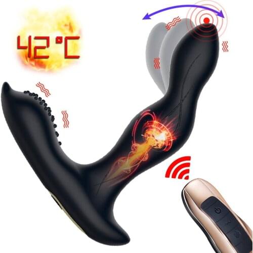 G-Spot Stimulator Wireless Remote Butt Plugs Machine Sex Toys For Man Heating Bending Anal Plug Vibrator Male Prostate Massager