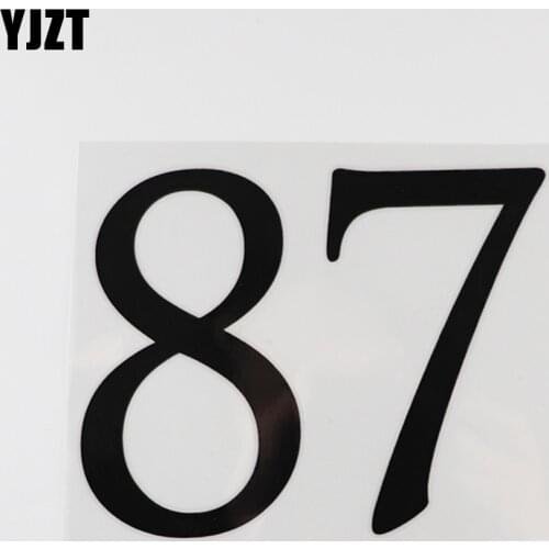 YJZT 14.7CM×11.6CM Creative 87 Limit Figures Decal Car Stickers Vinyl Black/Silver 13D-0767