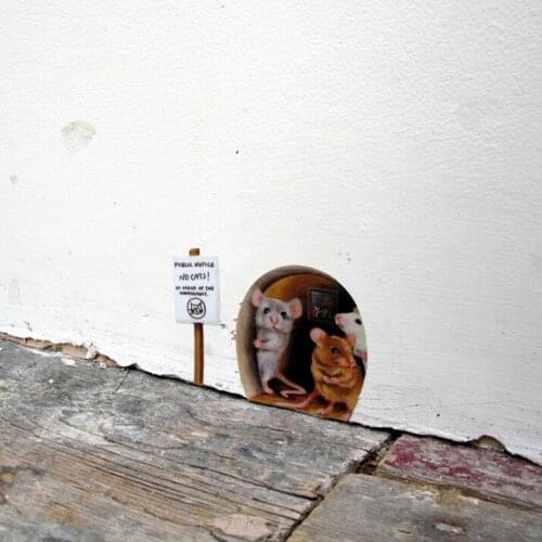 Funny Mouse Hole Wall Stickers Kitchen Bedroom Baseboard Home Decoration 3d Vinyl Wall Decals Diy Cartoon Rat Animal Mural Art