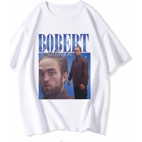 Robert Pattinson Standing Meme Print Harajuku Top Women T-shirt Casual ladies basic O-collar Short Sleeved Tshirt Girl,Drop Ship