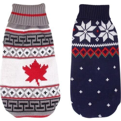 Winter Pet Dog Clothes Knitwear Outdoor Warm Coats Sweater Clothes Jumper Pullover Clothing for Small Dogs