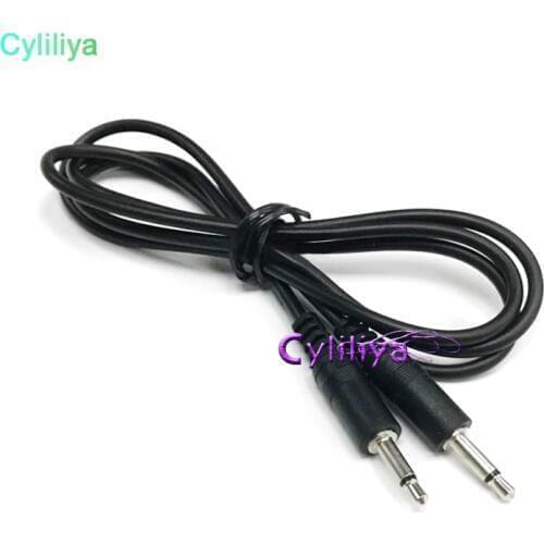 100pcs 3.5mm 1/8 male mini plug monaural mono audio connector cable 1M