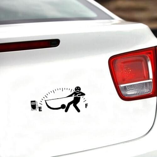 15*6.9cm Gas guage FUNNY sticker/decal Funny Car Window Bumper Novelty JDM Drift Vinyl Decal Sticker