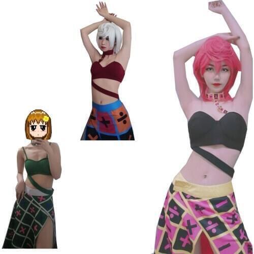 2020 JoJos Bizarre Adventure Cosplay Trish Una Cosplay Costume Any Size Custom Made Multi-Styles For Choosing