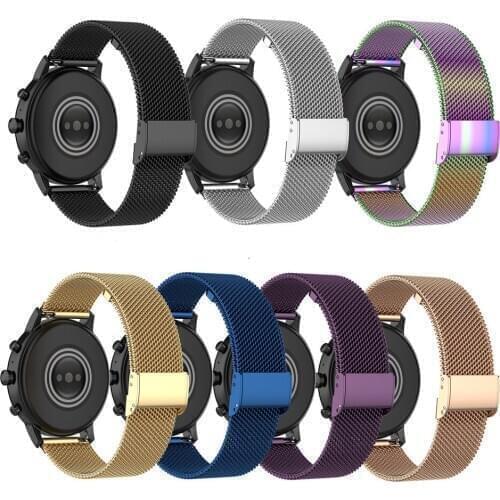 22MM Stainless Steel Watchband watch Strap For Samsung Galaxy watch 46mm For Huawei watch GT Honor Magic For Fossil Fossil Gen 5