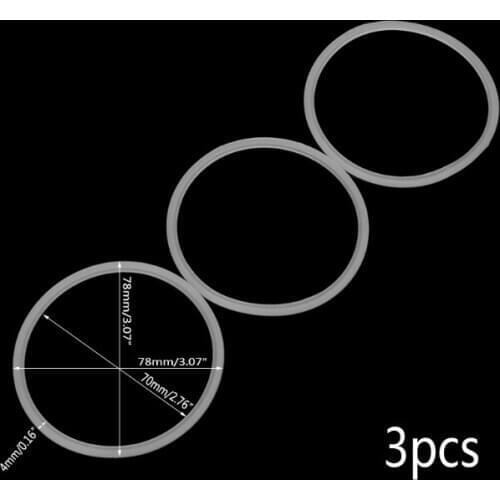 3Pcs 7.8cm Rubber O Shaped Replacement Gaskets Seal Ring Part For Blender Juicer