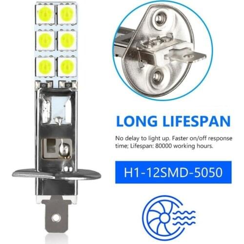 4Pcs H1 6000K Super White 55W LED Headlight Bulbs Kit Fog Driving Light DRL Lamps