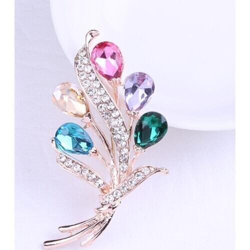 7 Colorful Zirconia Flower Brooch Winter Fashion Brooches For Women Wedding Jewelry New Design High Quality