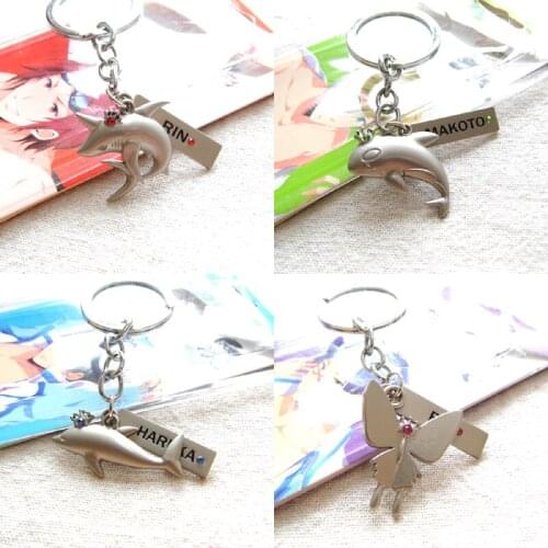 Anime Free!iwatobi Swim Club Tachibana Makoto Killer Whale Shark Dolphin Shape Metal Kawaii Pendant Keychain