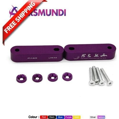 FREE SHIPPING Aluminum Racing Hood Vent Spacer Risers with 4pcs fender washers For Honda Civic 92-95 EG / 96-00 EK