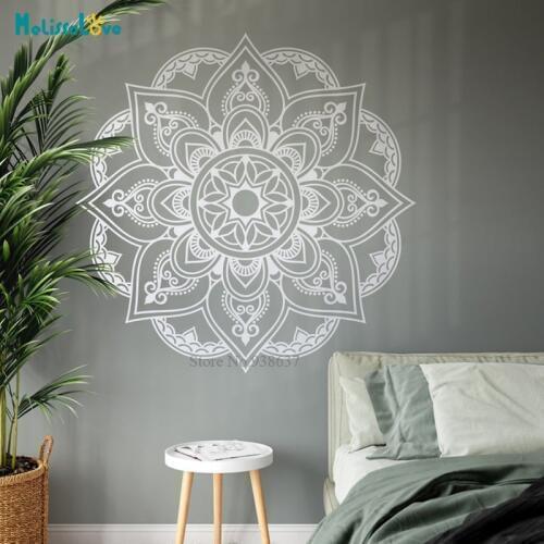 Flower Mandala New Design Meditation Spheres Decor Yoga Wall Art Bohemian Style Living Room Removable Vinyl Wallpapers BA733-2
