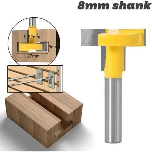 1pcs Top Quality T-Slot & T-Track Slotting Router Bit - 8" 8'' Shank For Woodworking Chisel Cutter Wholesale Price