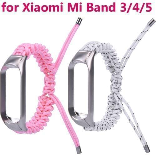 Cotton Woven Watch Miband Strap for Xiaomi Mi Band 3 4 5 Smart Wristband Replacement 2020 Bracelet Accessories Sport Woman Man