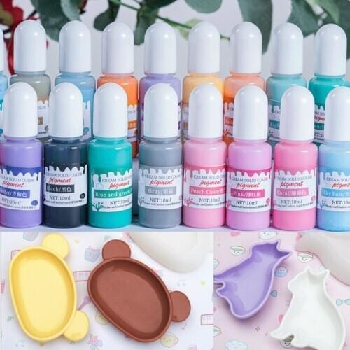 10ML Epoxy Resin Macaron Cream Pigment for Resin Jewelry DIY Making Craft High Concentration Pigment Crystal Epoxy Material