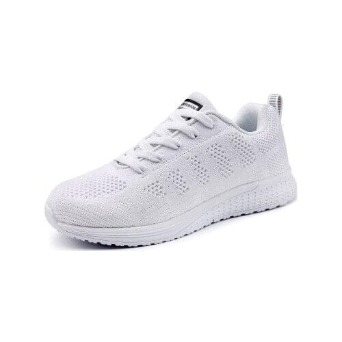 2021 New Women Casual Shoes Fashion Breathable Walking Mesh Flat Shoes Woman White Sneakers Women Tenis Feminino Female Shoes
