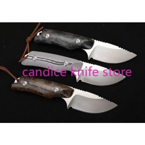 BM Thief Butterfly Small Straight Knife D2 Fixed Blade G10/Micarta Handle Outdoor Camping Survival Hunting Tactical EDC Knives