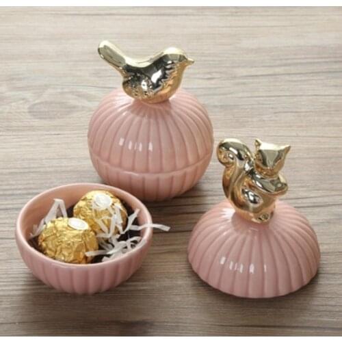 Sweet Wedding Candy Bag Romantic Wedding Bear Gift Box Package Party Pink Bags Easter Wedding Bridesmaid Gift Jewelry Storage