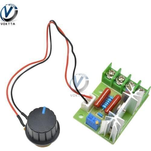 AC 50V-220V 2000W High Power SCR Motor Speed Controller Module High Power Voltage Regulator Dimming Dimmers Governor 110V