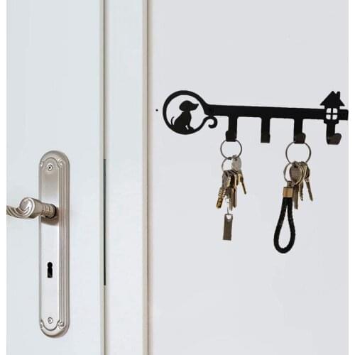 Retro Wall-Mounted Keychain Wall Dog Key Hook Fashion Durable Metal Clothes Hook Hanger for Hanging Clothes Keychains
