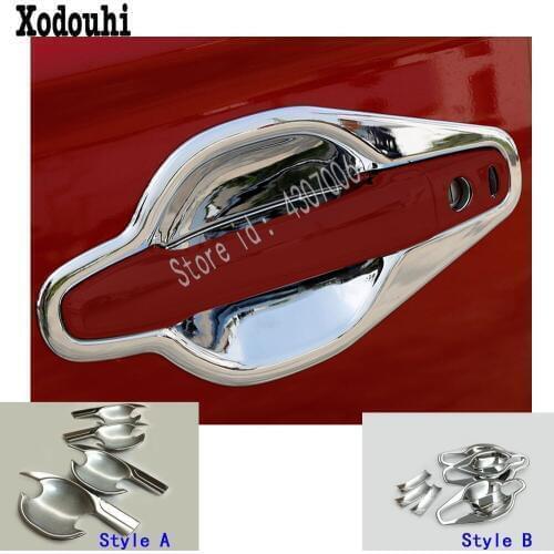 Car Cover Detector Trim ABS Chrome External Outside Door Bowl Stick Frame Moulding For Mitsubishi Outlander 2016 2017 2018 2019
