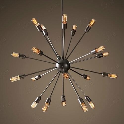 12 Lights American Vintage Industrial Pendant Light Satellite Style Restaurant Cafe Decor Lamparas Lustre E27 110-240V