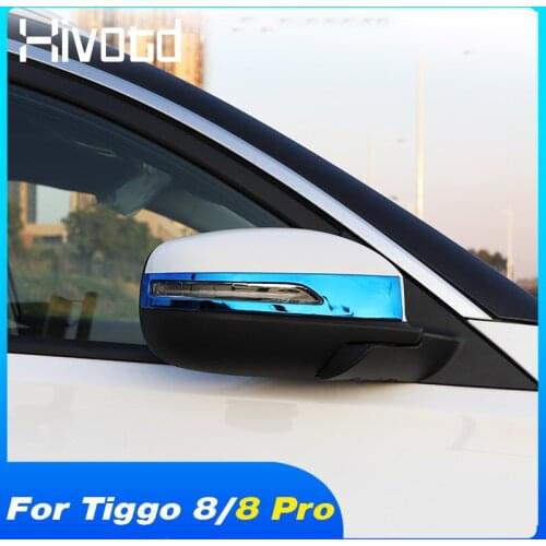 Hivotd Rearview Mirror Strip Exterior Decoration Accessories Moulding Trim Refit Parts For Chery Tiggo 8/Tiggo 8 Pro 2018-2021