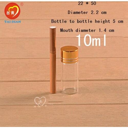 Capacity 10ml (22*50mm) 200pcs aluminum cap Diameter 2.2 cm height 5 cm mouth diameter 1.4 cm,small 10ml glass vials