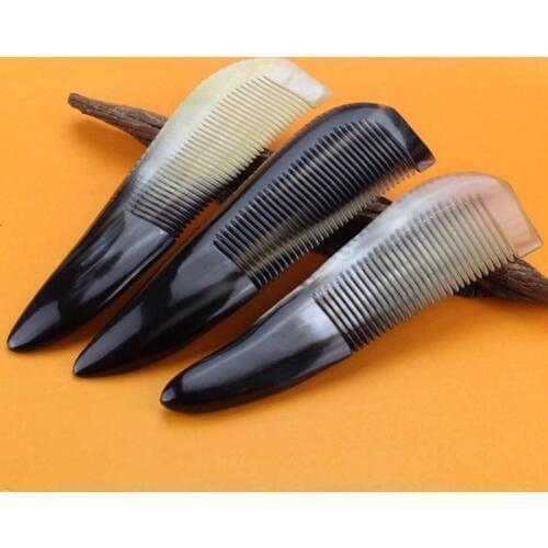 2017 hot sell Handmade OX buffalo horn comb for hair several TT hair comb Anti-Static Hair brush for gift