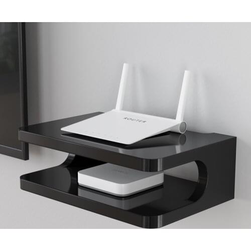 TV set top box shelf living room wall wall mount bedroom router storage box diaphragm shelf wall