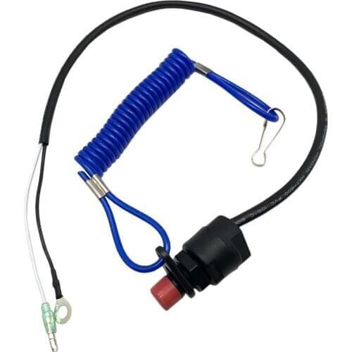2Pcs Universal Boat Kill Stop Switch & Safety Tether Lanyard for Yamaha 12V