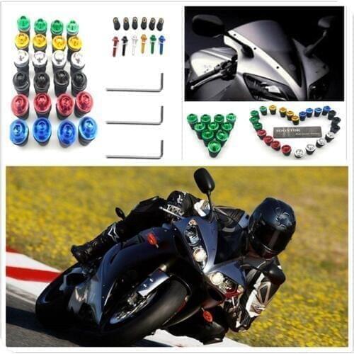 10PCS blue Motorcycle Screw Kit BOLTS Windscreen Windshield Bolt Screws for SUZUKI TL1000S 600 Kawasaki ZX7R ZX7RR ZX9